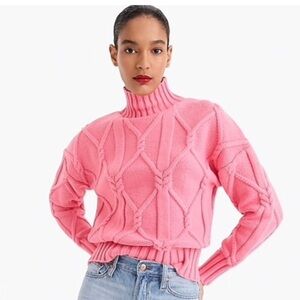 J. Crew Collection Pink Turtleneck Sweater